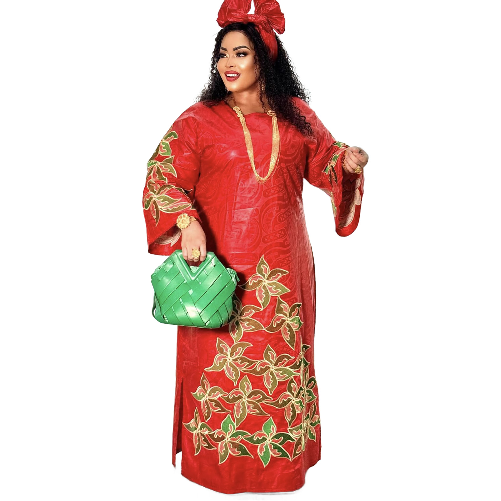 Tenue africaine pour femmes Abaya broderie grande taille robe d'église de fête élégante