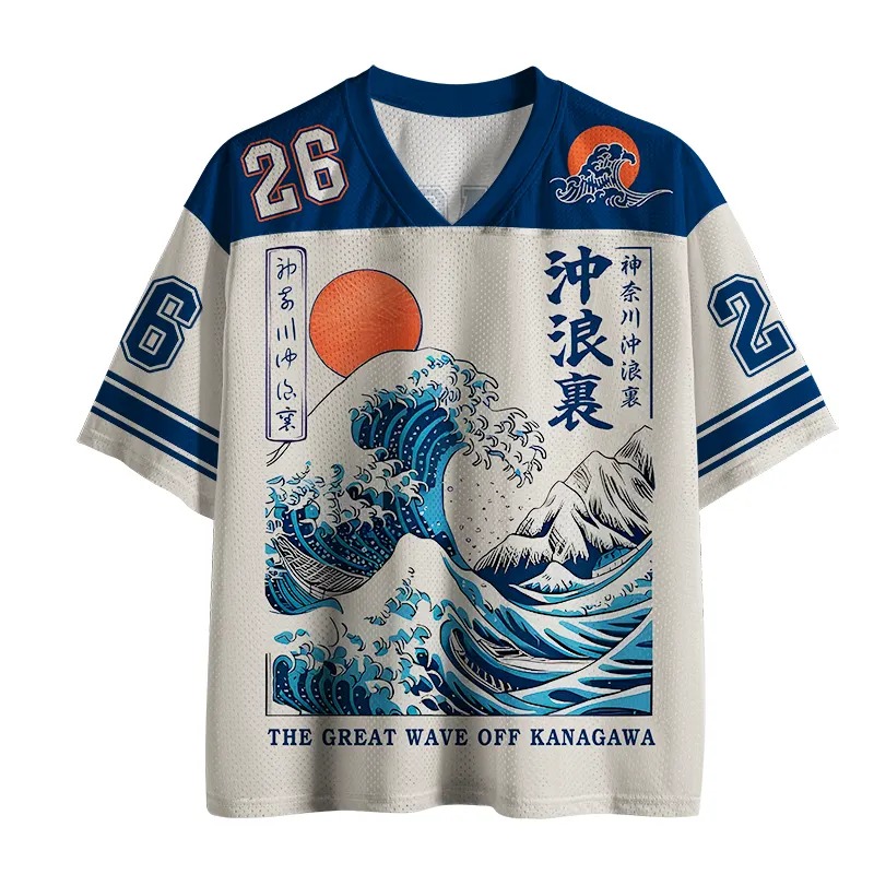 T-shirt à manches courtes à séchage rapide style Harajuku japonais, col en V, pour adultes/enfants, idéal pour les sports de plein air et les loisirs – Nouvelle collection 2026, vente chaude
