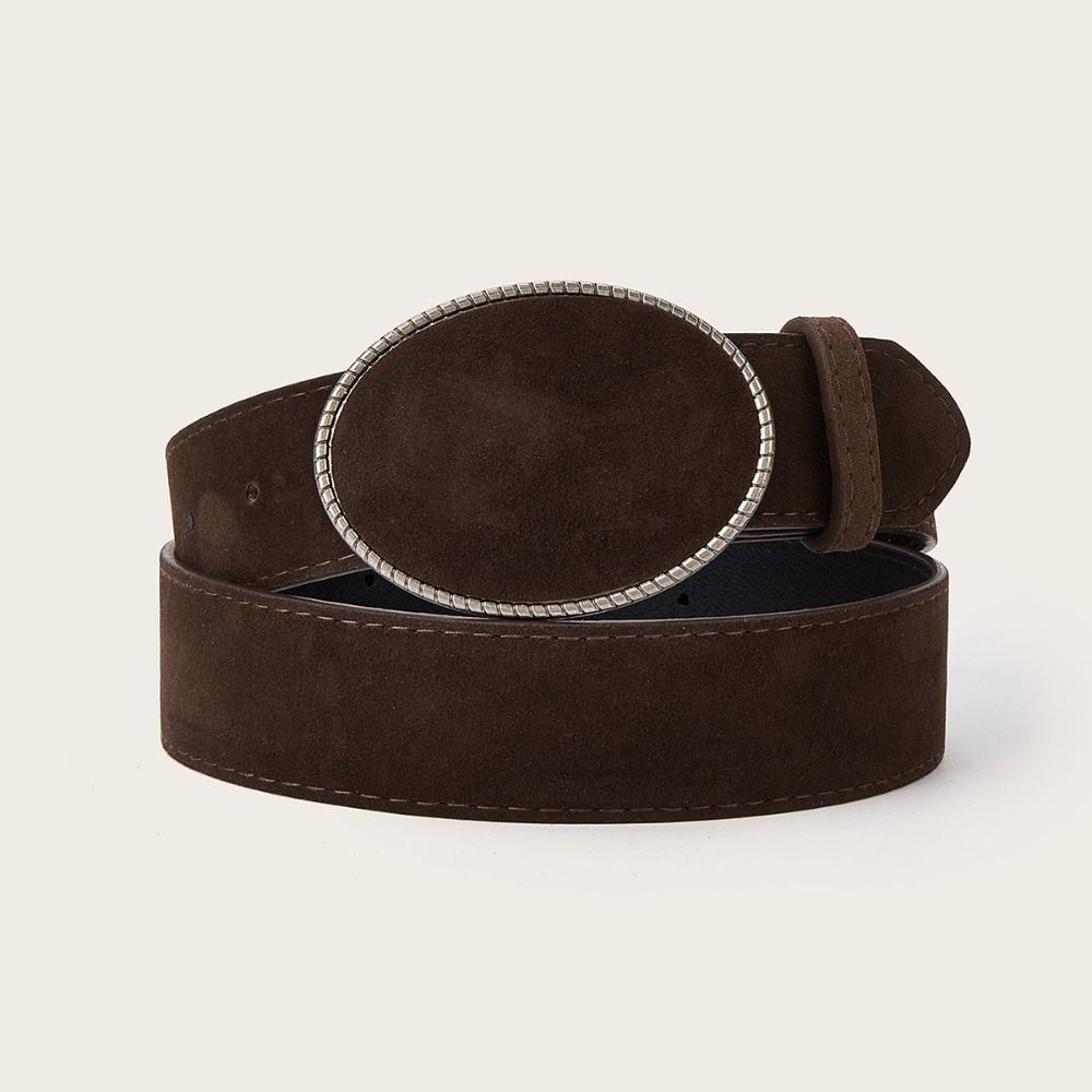 Ceinture en cuir suédé pour femmes, Design de luxe à la mode, Maillard rétro Business, ceinture large décontractée Y2k