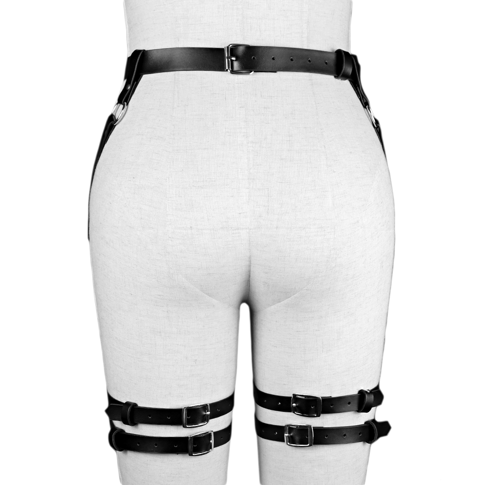 Chaînes de taille en cuir style punk, ceintures de jambe pour femmes et filles, jarretières de cuisse, harnais de corps, accessoires pour jean et pantalon
