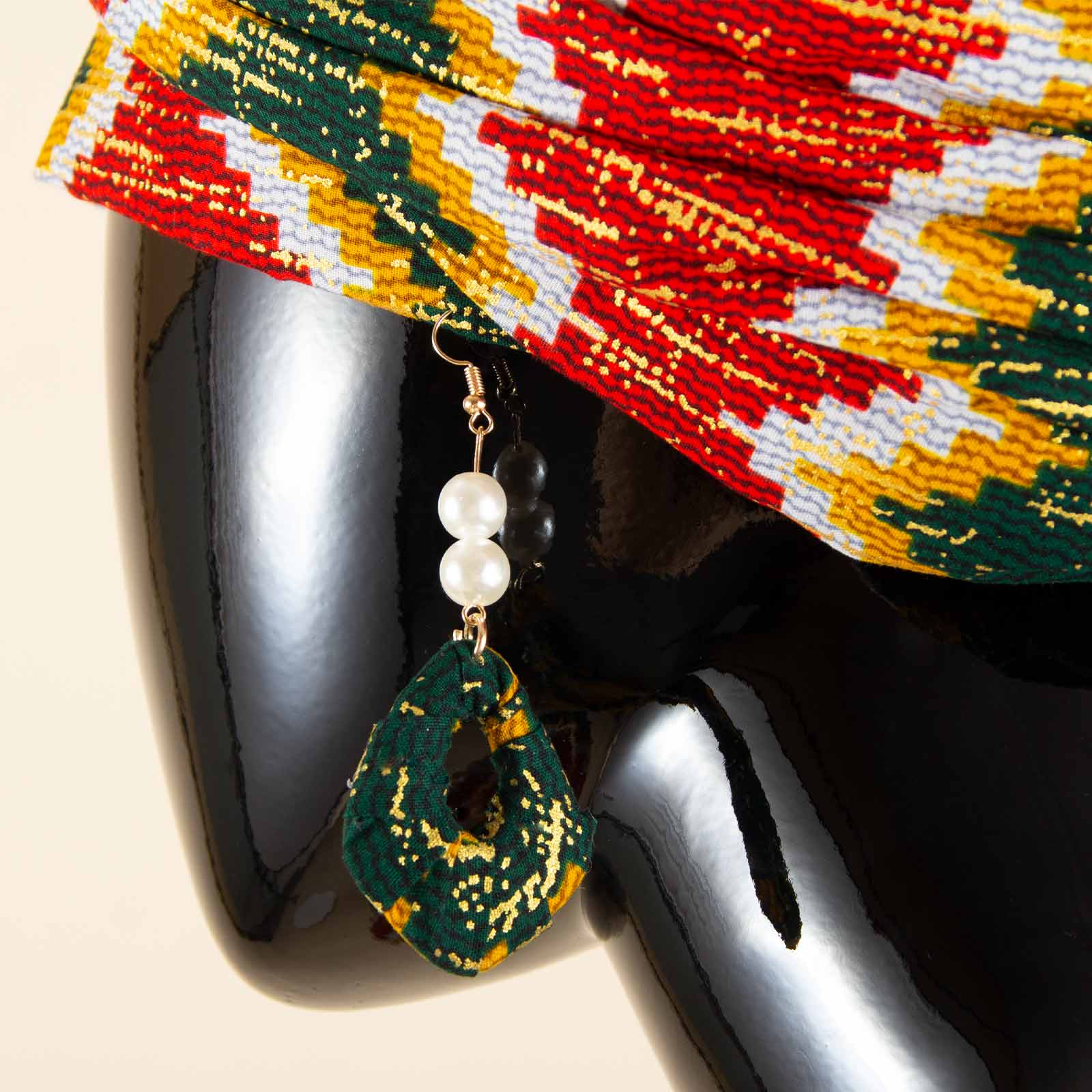 Robes de soirée africaines pour femmes, épaules dénudées, plis, robe Maxi avec foulard et boucles d'oreilles, mariage traditionnel, 2525052