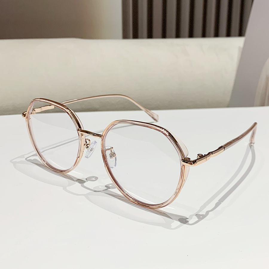 Lunettes polyvalentes à grande monture à la mode, verres plats amincissants pour le visage, Style de banlieue unisexe, adaptées à toutes les saisons