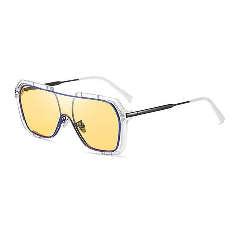 Lunettes de soleil carrées à grande monture pour femmes