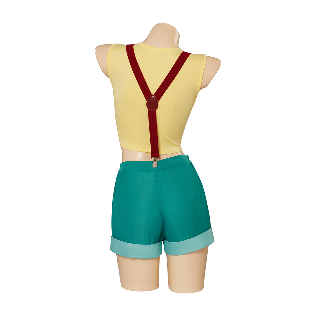 Costume de Cosplay Anime Misty pour femmes, haut court et short à bretelles, Costume de carnaval d'halloween, Streetwear, uniforme de bande dessinée