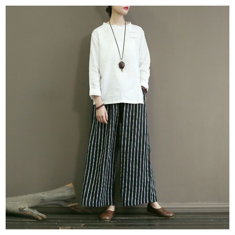 Vêtements décontractés pour femmes grandes tailles, style rétro, vêtements en coton et lin pour femmes, vêtements de bureau pour femmes, nouvelle arrivée tendance