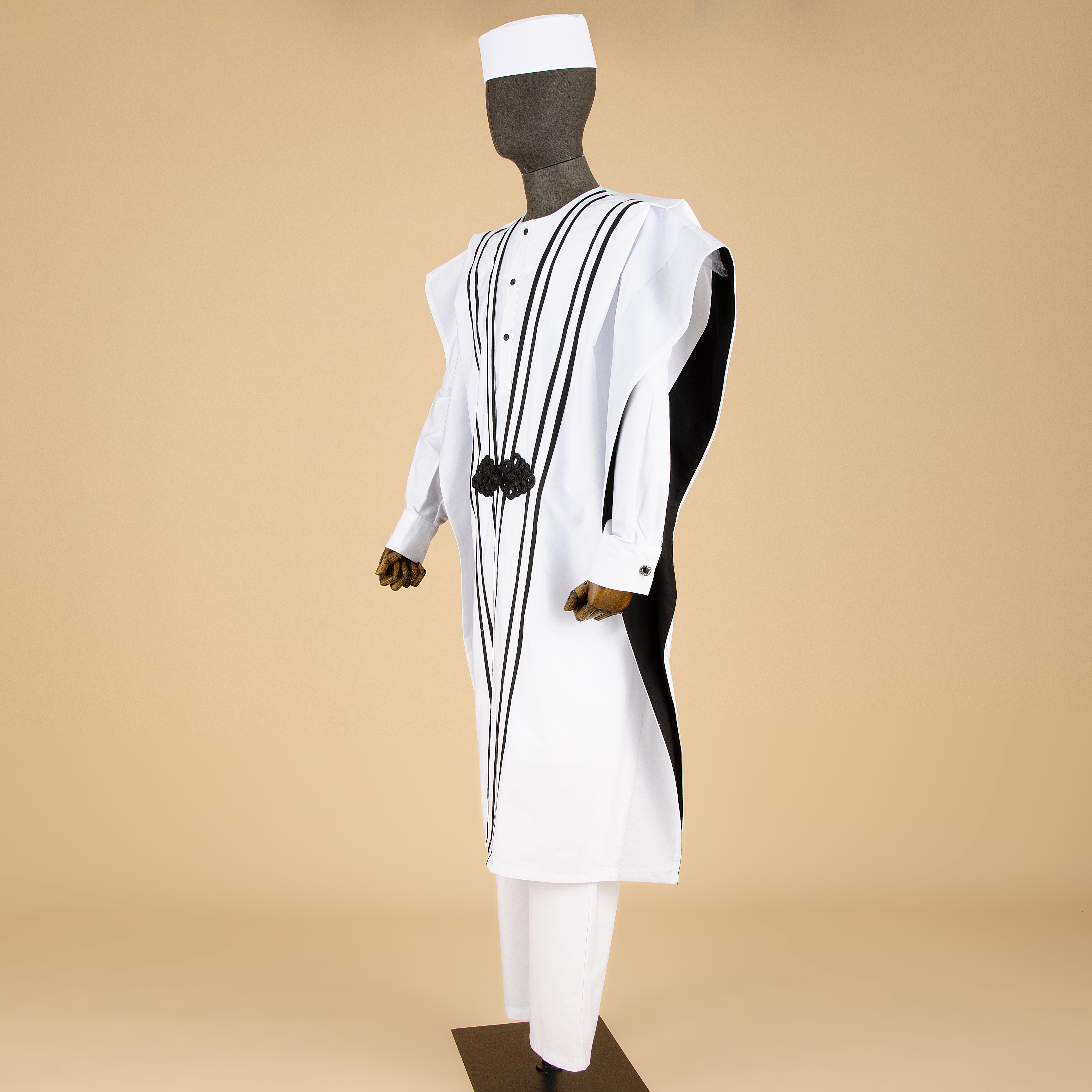 AFRIPRIDE-Vêtements africains pour hommes, Agbada, Robe Dashiki, Chemises Ankara, viser, Chapeau tribal, Tenues de soirée de mariage, 4 pièces, A1816011