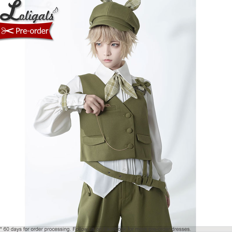 Tenue Ouji couleur Mucha, gilet cool/chemise à manches longues/pantalon sarouel ample court de Princess Chronicles