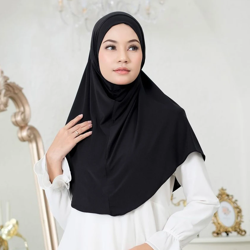 Malaisie couvre-chef casquettes Turban Ramadan pour les femmes de mode musulman instantané Hijab une pièce châles bandeau Khimar écharpe Femme