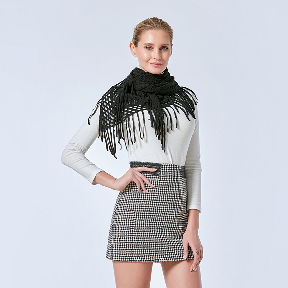 Écharpe triangulaire en dentelle pour femme, broderie, châle à franges, hijiab musulman féminin, protection solaire, écharpe de sauna, été, offre spéciale, le plus récent