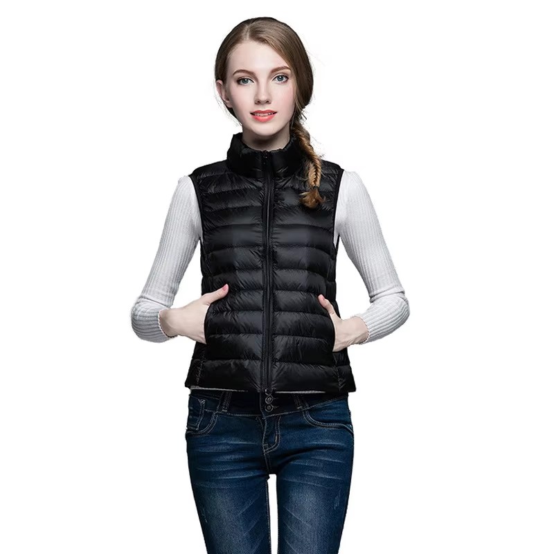Gilets sans manches pour femmes, vestes d'hiver tendance, manteaux matelassés en coton pour hommes, gilets chauds à col montant pour femmes, vêtements