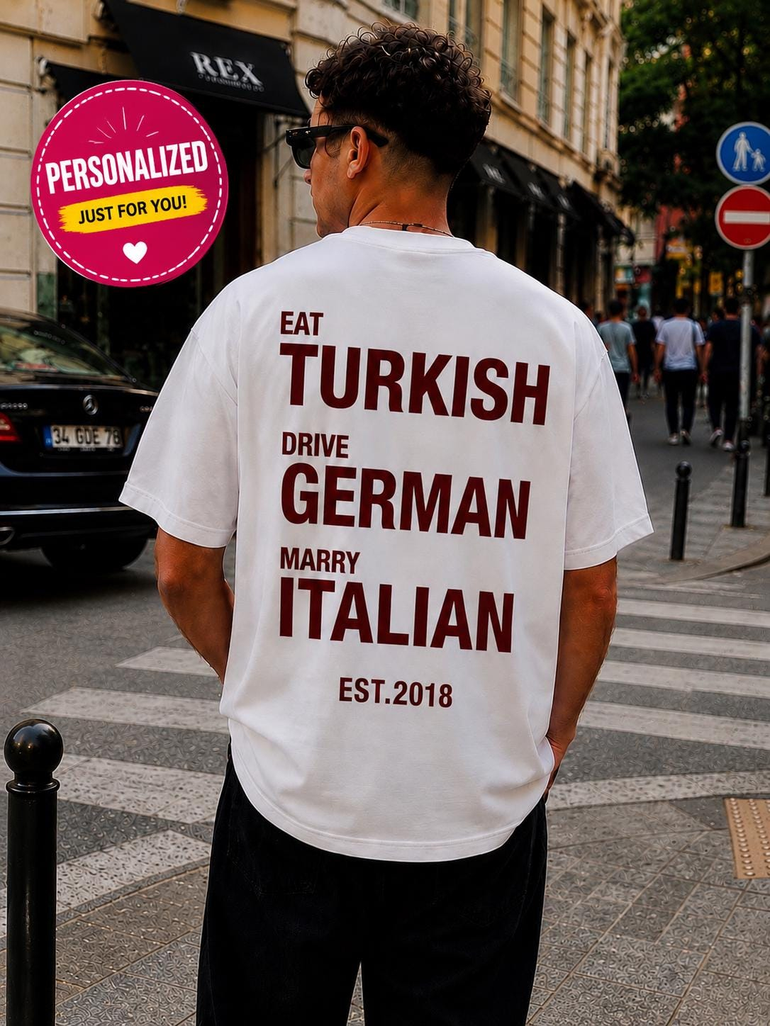 Mangez du turc, conduisez un allemand, épousez un italien, T-shirt drôle à humour international, T-shirt viral, cadeau pour les voyageurs