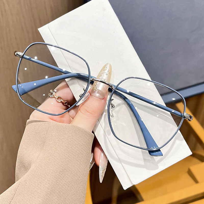 Lunettes de myopie à monture métallique pour femmes, Anti-lumière bleue, lunettes d'ordinateur, Style moins dioptrie, lentille de Prescription-2.25-2.75-2.5