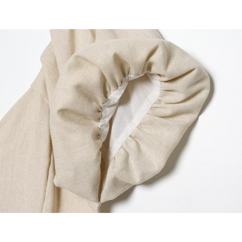 Nouvelle Robe Midi Femme Printemps 2026 Décontractée Col V Manches Bouffantes Unie Longue Évasée Chic