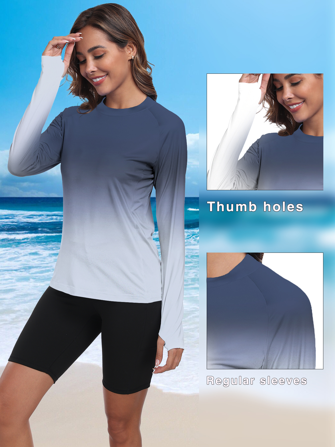 Chemises Solaires à Manches sulfpour Femme, Protection UV, Rash Guard, observateur, vaccage Rapide, éventuelles F, Randonnée, Y-Outdoor, 50 +