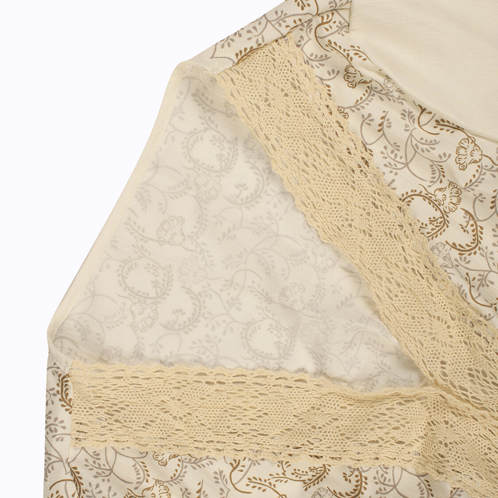 Robe décontractée élégante pour femme en dentelle et maille, col rond, manches longues évasées, style vintage bohème, robe longue de vacances, Vestidos