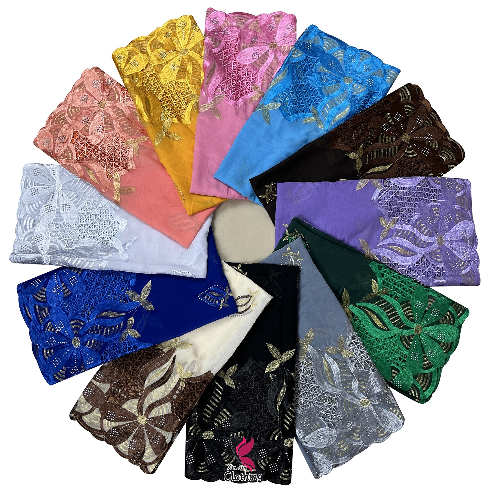 Écharpe africaine en mousseline de soie de haute qualité pour femmes, écharpe douce, motif brodé musulman, Hijab, dubaï, Islam, dernière collection 2024