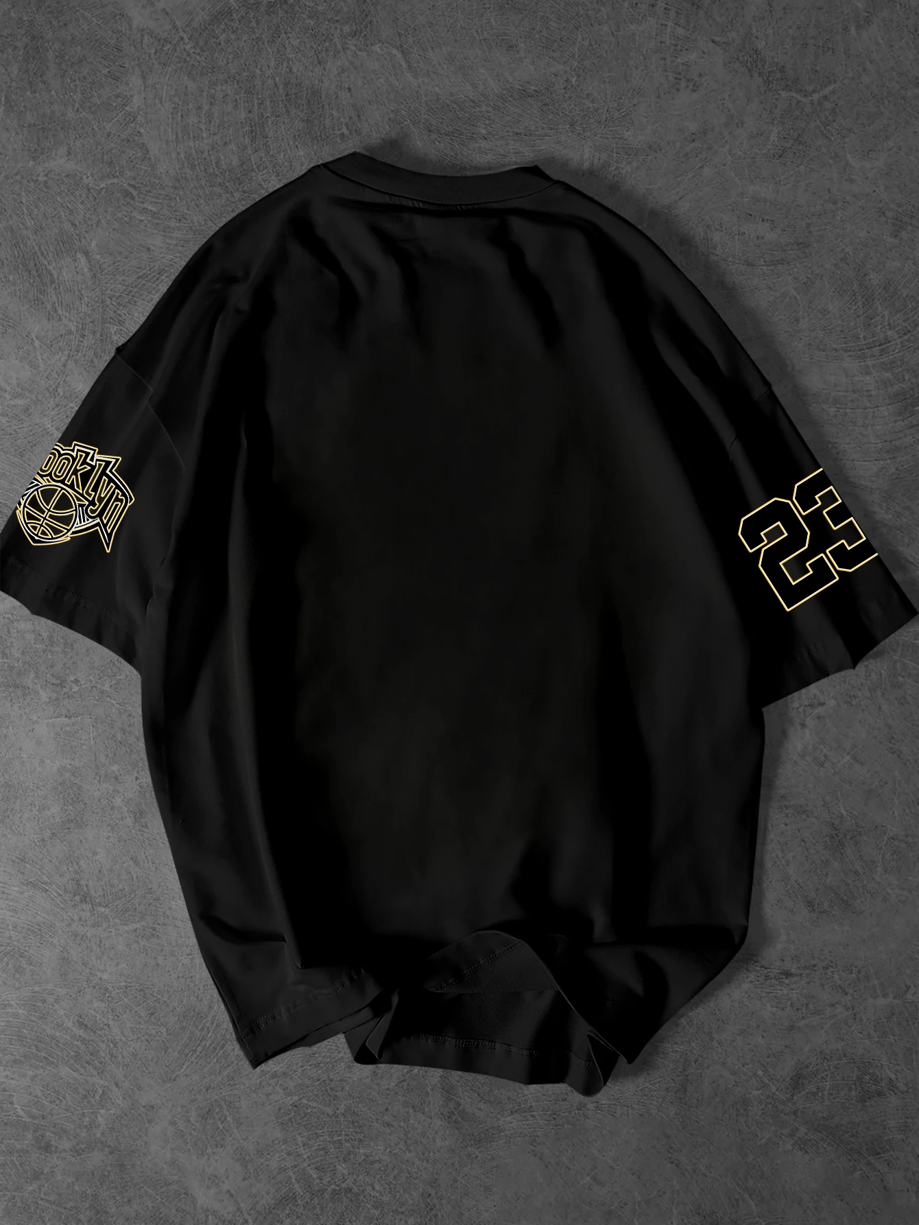 T-shirt surdimensionné pour homme, motif vintage Brooklyn 23, impression de lettres, vêtement de sport hip-hop, toutes saisons
