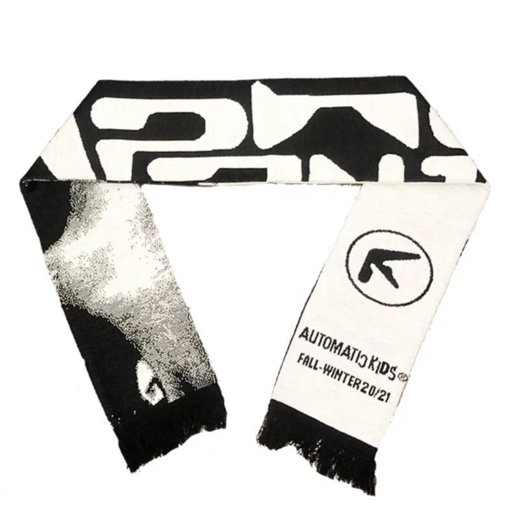 Punk Aphex Twin écharpe tricot Hip Hop hommes Streetwear Harajuku Goth châle foulards Y2k Vintage chaud unisexe accessoires coréen BF