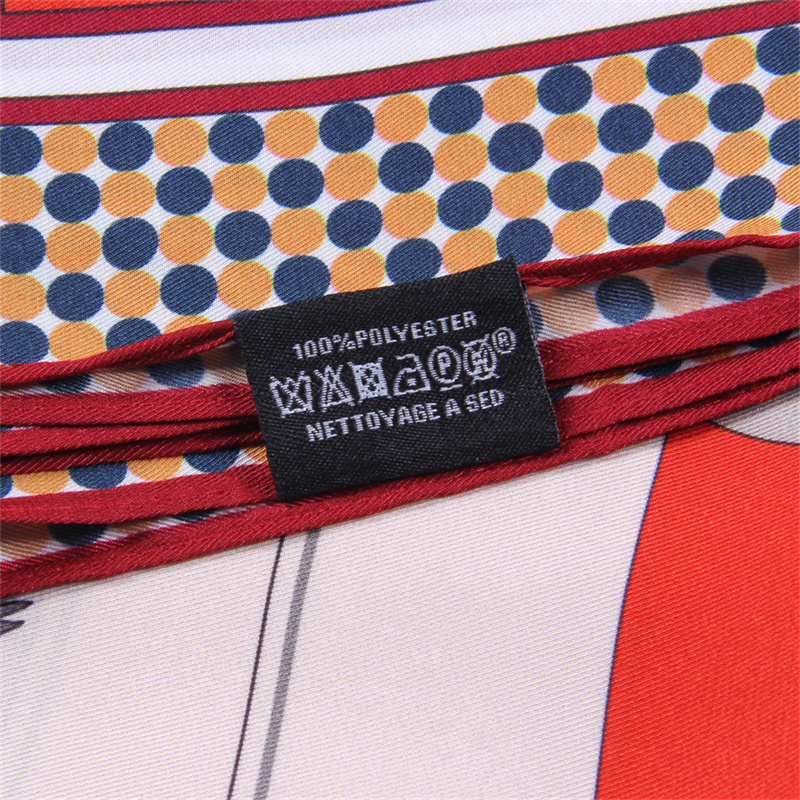90CM Caddle cheval sergé Foulard en soie châle marque de mode foulards carrés femmes Hijab luxe Bandana Foulard foulard foulard