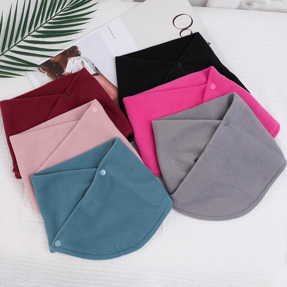 Écharpe polaire d'hiver pour femme, écharpe chaude et résistante au froid, à la mode, pour l'extérieur, couleur unie, 2023