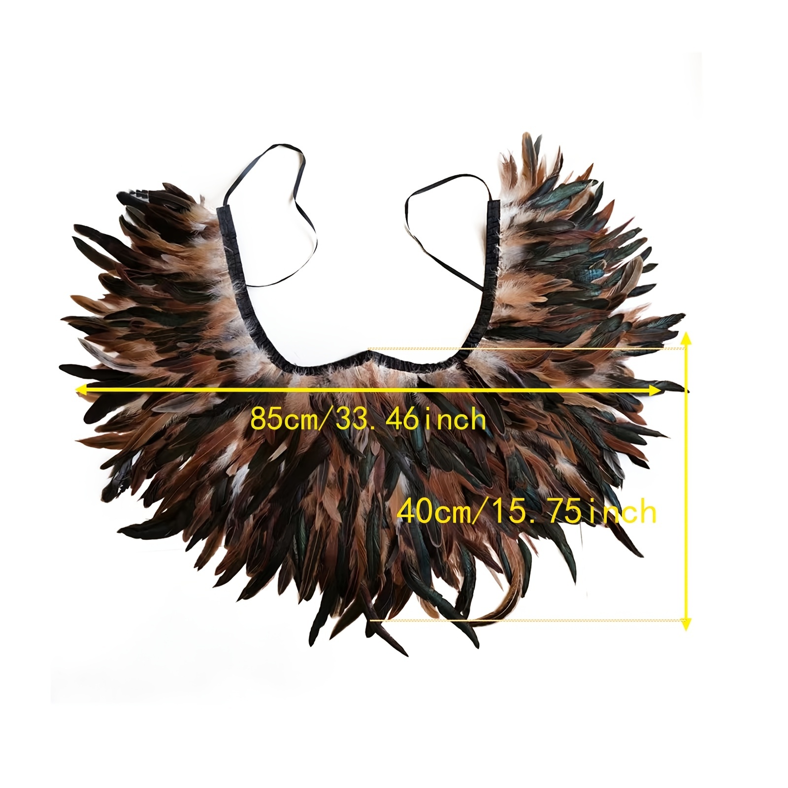 Écharpe de plumes de luxe Cosplay Designer Punk Halloween Carnaval Bal masqué Accessoire de fête Vêtements élégants pour les occasions festives