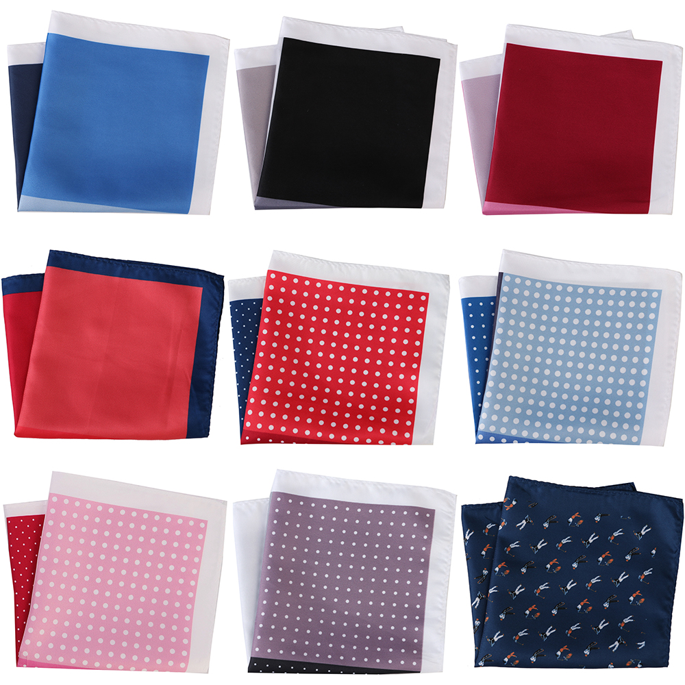 Tailleur Smith costume de luxe pour hommes carrés de poche 30x30 cm grande taille affaires imprimé Floral Paisley solide point Hankies serviette de poitrine