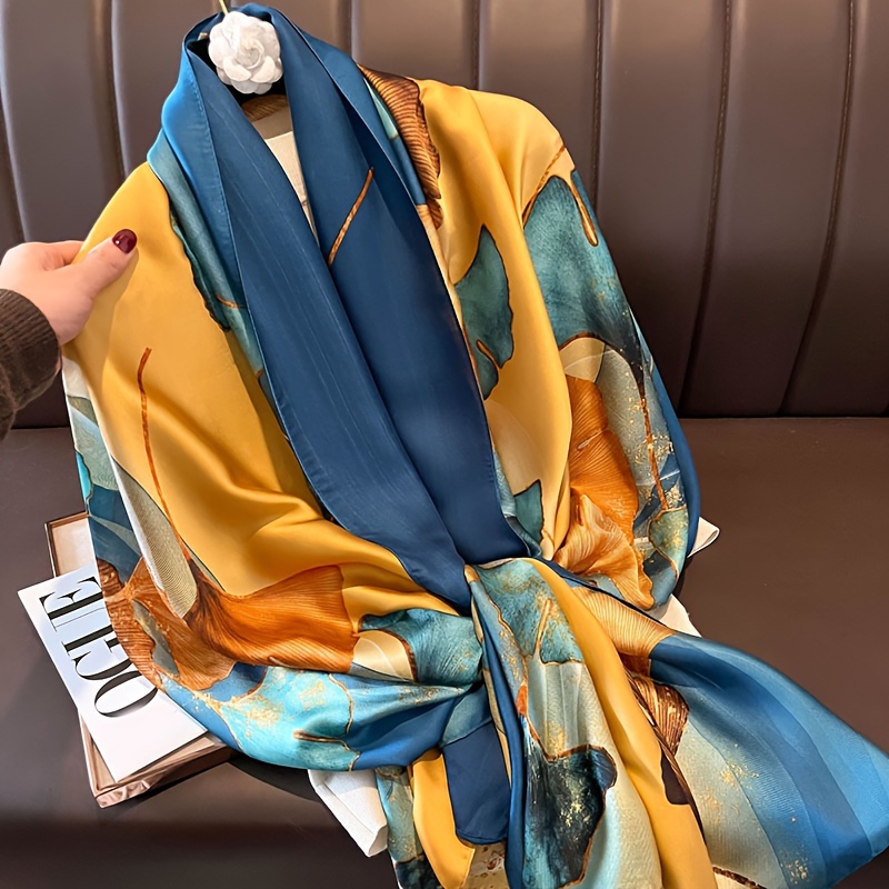 Design Satin soie châle Hijab écharpe femmes mode été crème solaire plage étole enveloppes Bufanda femme foulard Echarpe nouveau
