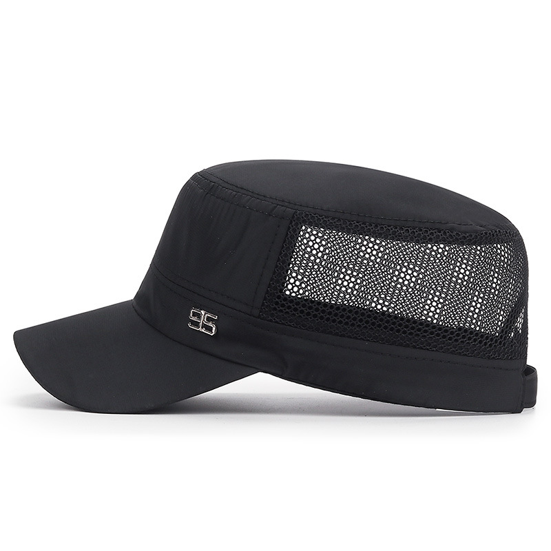 Casquette militaire à dessus plat, casquette de baseball pour homme, chapeau d'été pour homme, chapeau de soleil en maille pour extérieur
