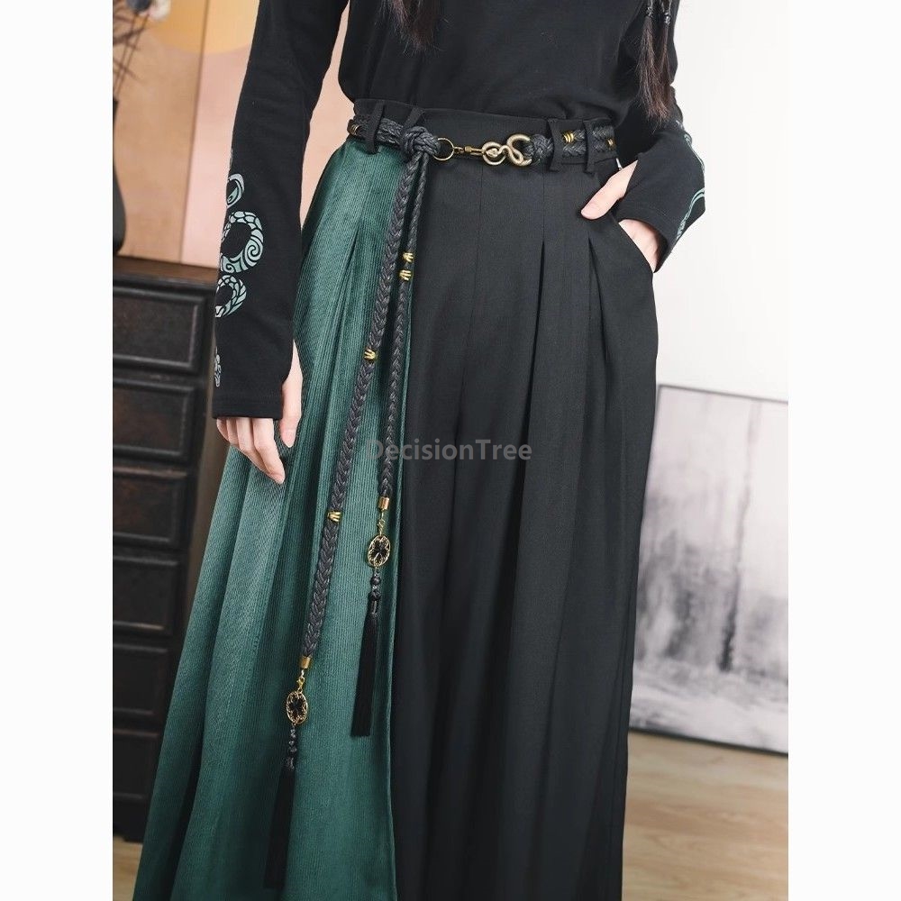 Nouvelle ceinture tissée de style chinois 2026, au design raffiné et élégant, pour Hanfu, ceinture de taille vintage à pompons, accessoire de Hanfu.