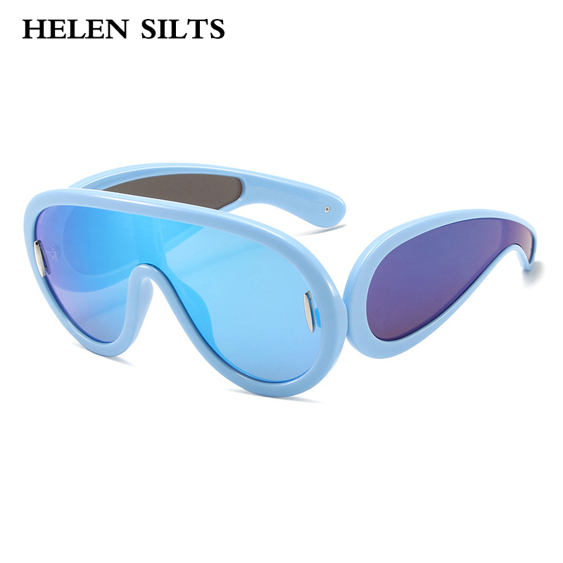 Lunettes de soleil pilote surdimensionnées pour femmes et hommes, marque de luxe populaire de styliste, Vintage, Punk, grande monture, UV400