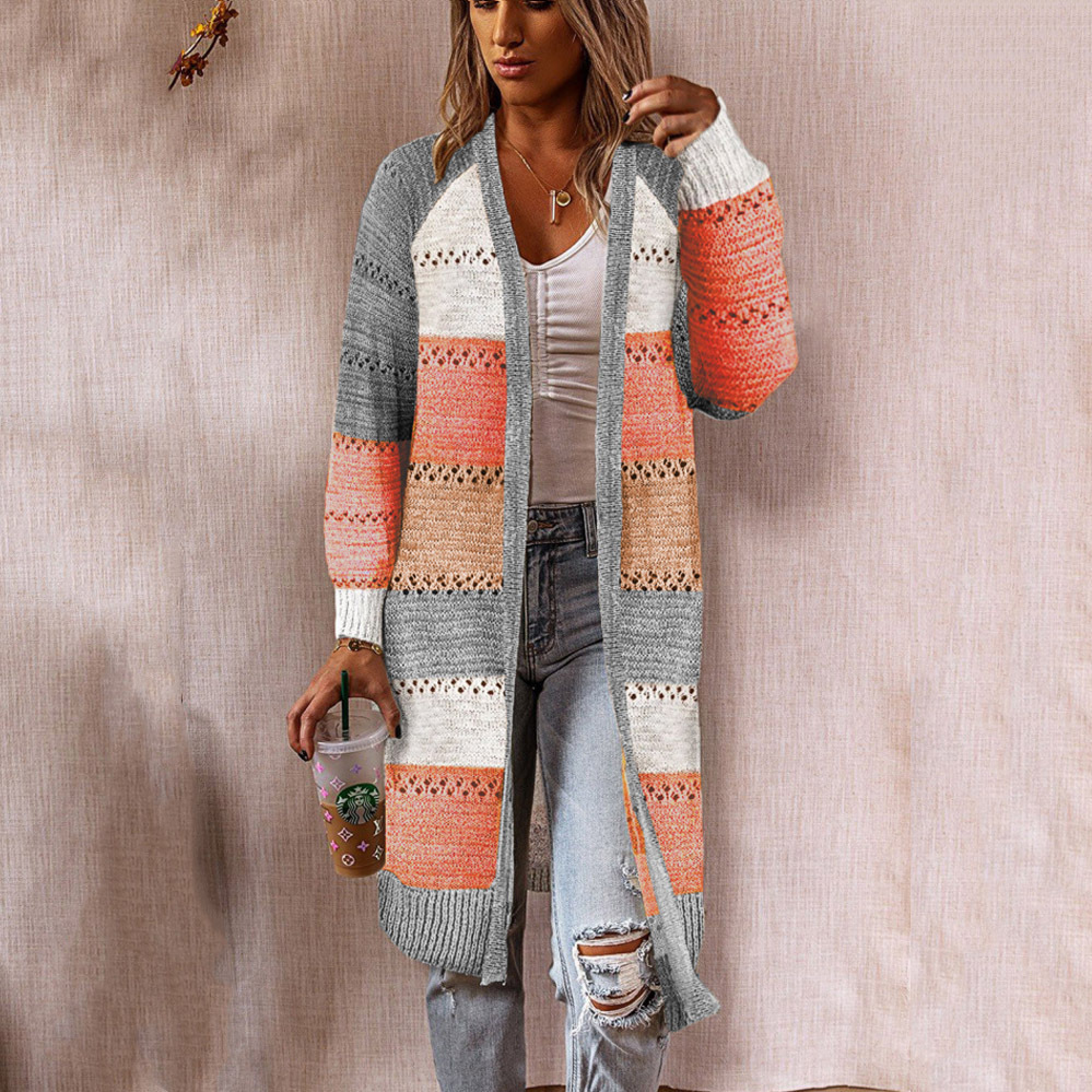 Cardigan en tricot mi-long pour femmes, mode automne-hiver 2025, nouveau style pour femmes