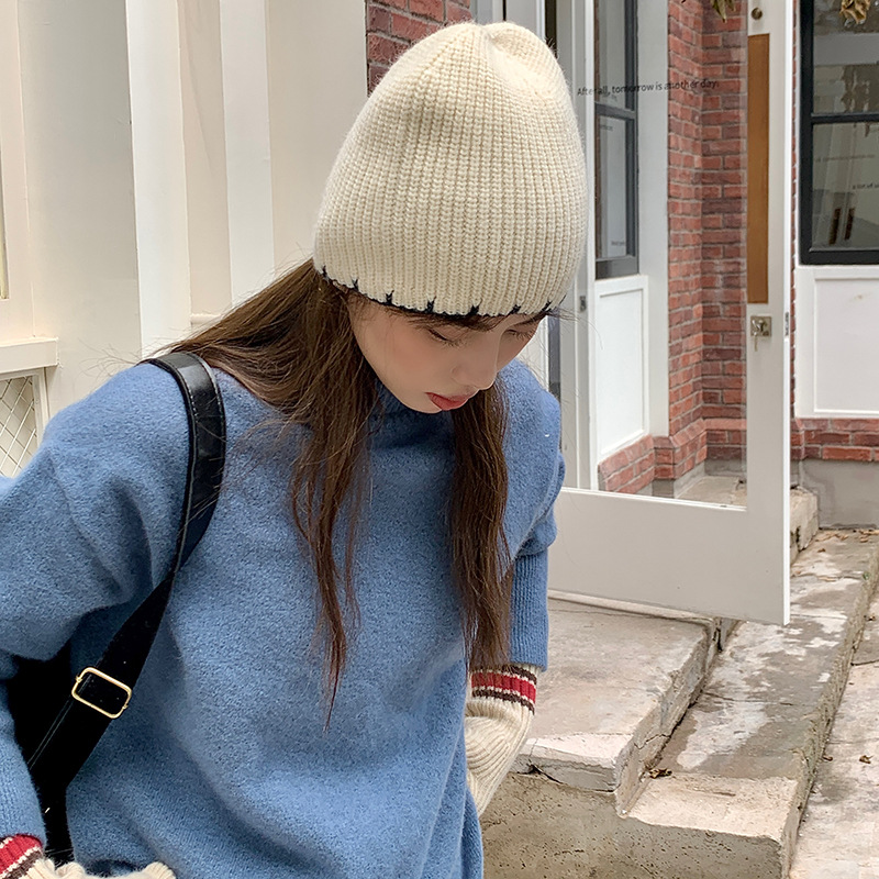 Bonnet baggy pour femme, bonnet solide, garder au chaud, hiver