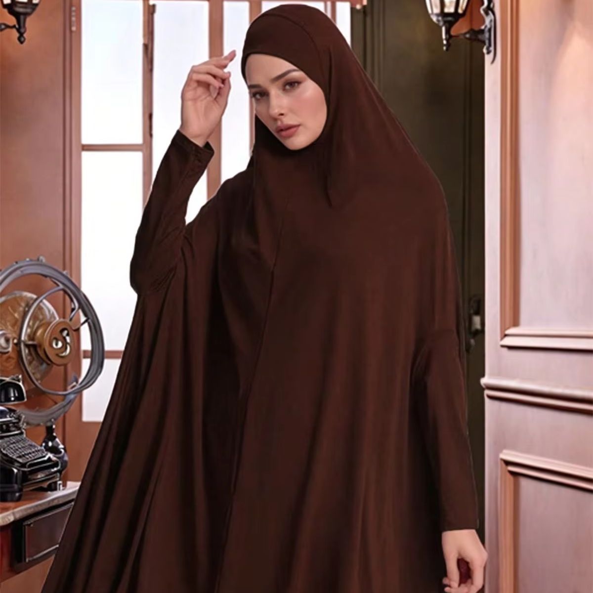 Ramadan Eid Jilbab Khimar Abaya Maillot musulman Hijab Écharpe pour femmes Islam Vêtements musulmans Abayas pour femmes Kebaya Robe Femme