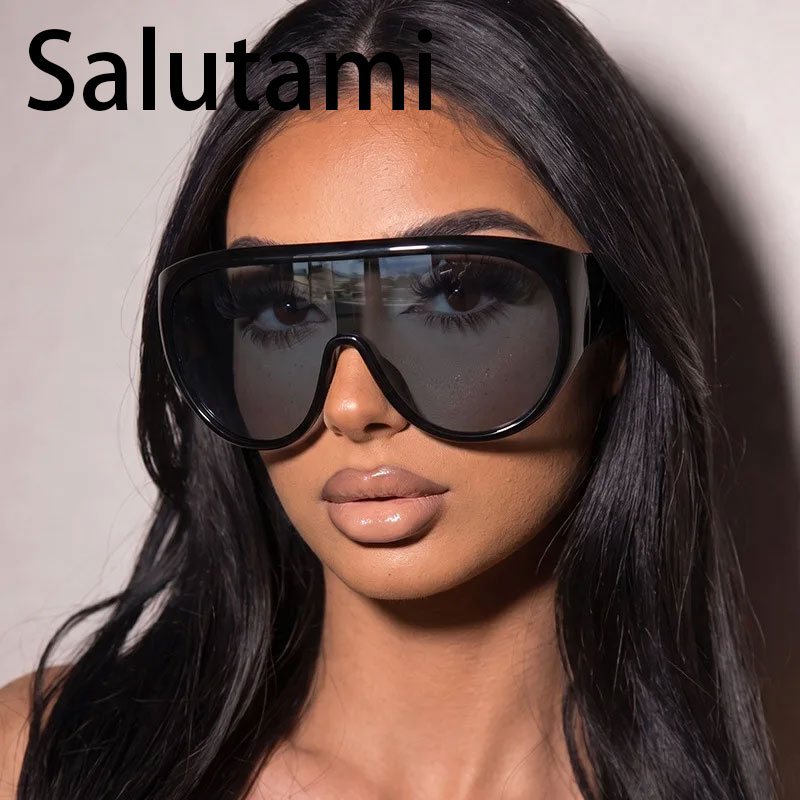 Lunettes de soleil surdimensionnées populaires pour femmes, mode luxe, monture large, verres dégradés, style rétro classique, lunettes de soleil épaisses pour homme.