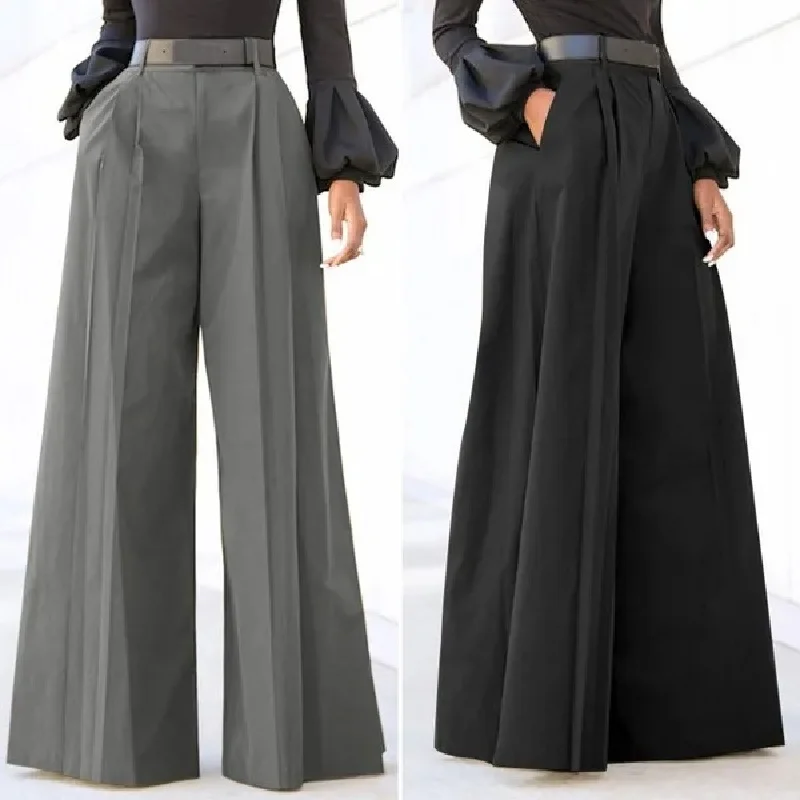 Pantalon à jambes larges pour femmes pantalons pour femmes pantalons Palazzo été imprimé recadrée lin confortable Baggy pantalon avec Tements Femme