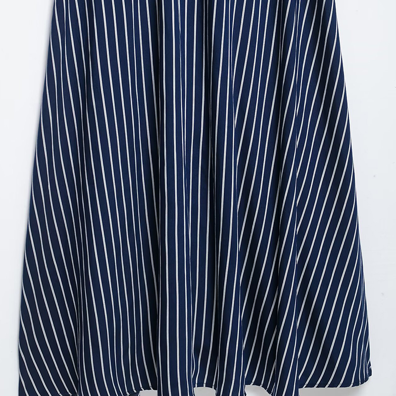 Robes pour femmes avec ceinture, élégantes, à rayures, décontractées, amples, chic, longueur midi, 2026 zanban, chemises-robe à manches longues