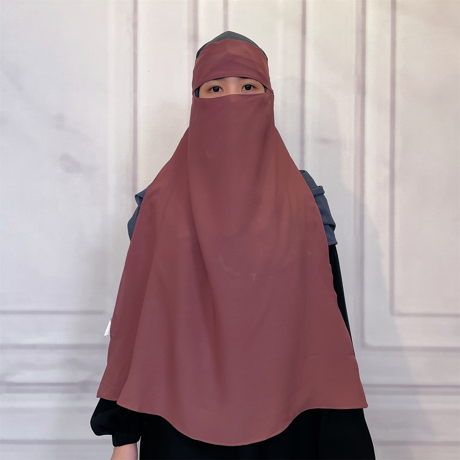 Niqab long en nida respirant, idéal pour l'Aïd et le Ramadan, vente en gros, hijab pour femmes musulmanes, voile de visage saoudien, niqab.