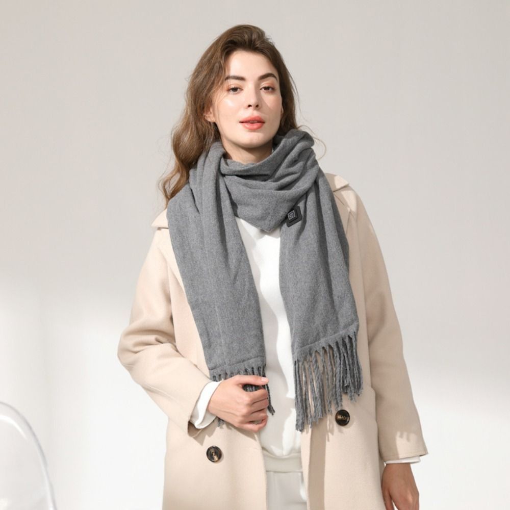 Écharpe chauffante électrique avec chargeur USB, Rechargeable, température réglable, chauffe-hiver électrique créatif, châle chaud unisexe, nouvelle collection