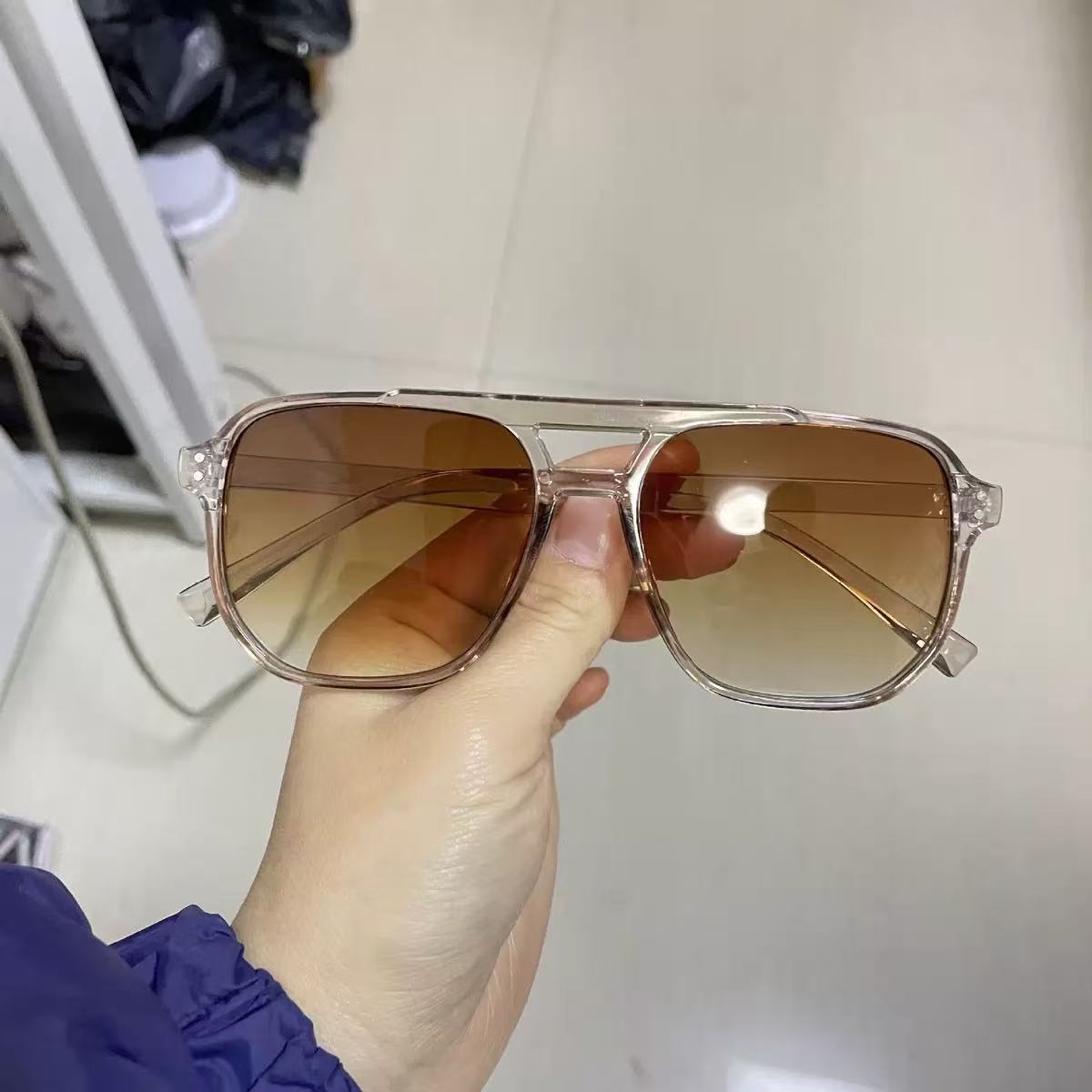 Lunettes de soleil vintage pour hommes et femmes, grandes lunettes carrées de marque, unisexes, verres noirs, lunettes de soleil pour hommes et femmes, UV400
