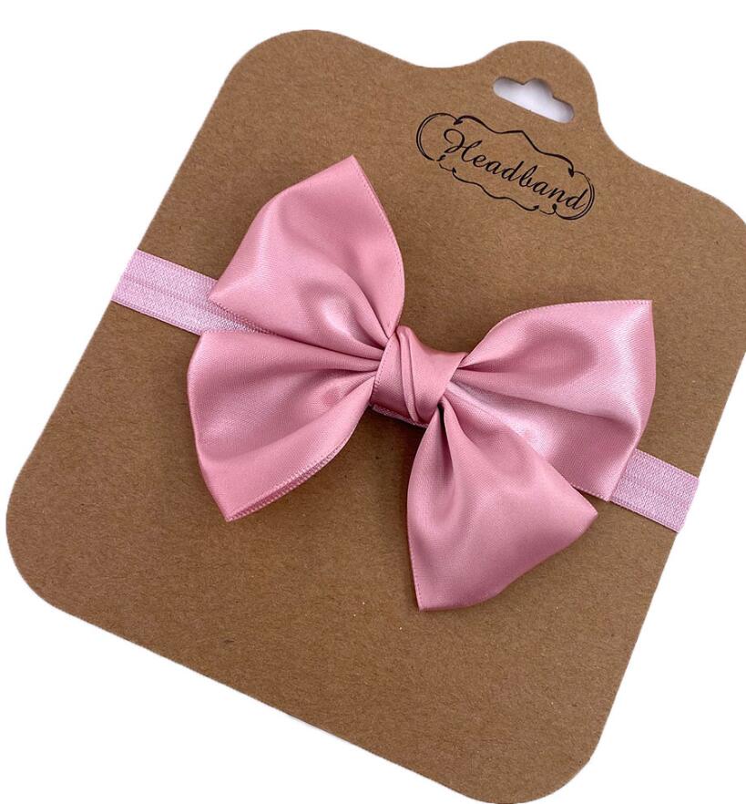 Bandeau en Satin Vintage pour bébé, nœuds de cheveux, accessoires de tête pour filles, nouveau-né, vente en gros, 4 pouces, 60 pièces/lot