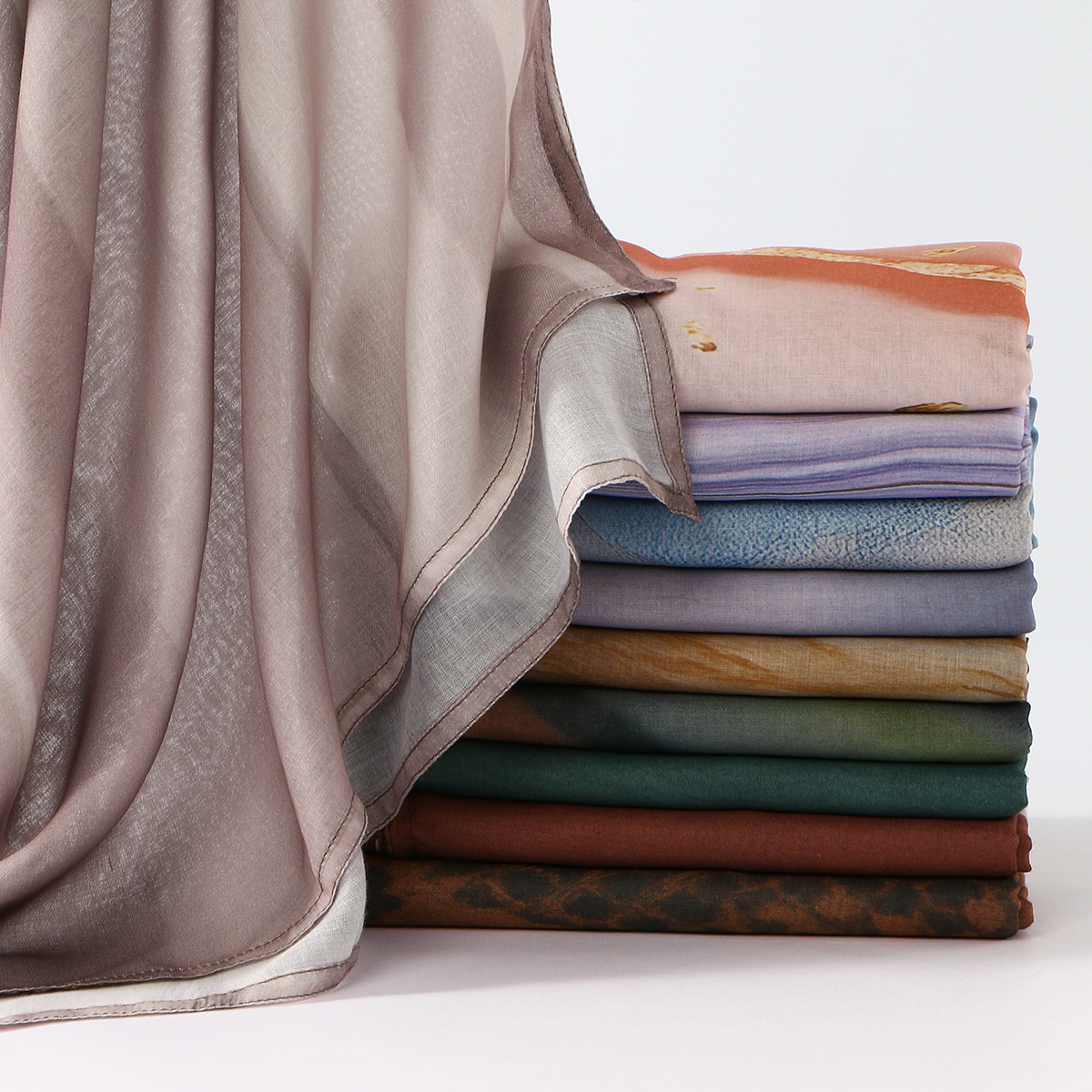 Nouvelle écharpe imprimée aquarelle Hjiab pour femme musulmane coton Modal longs châles Mujer écharpes Turbante Feminino Africano Islam cadeaux