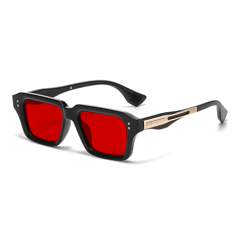 Nouvelles Lunettes de Soleil Métalliques Carrées 2026 pour Hommes – Style Rétro Tendance Urbain, Protection UV pour Voyage et Sports de Plein Air