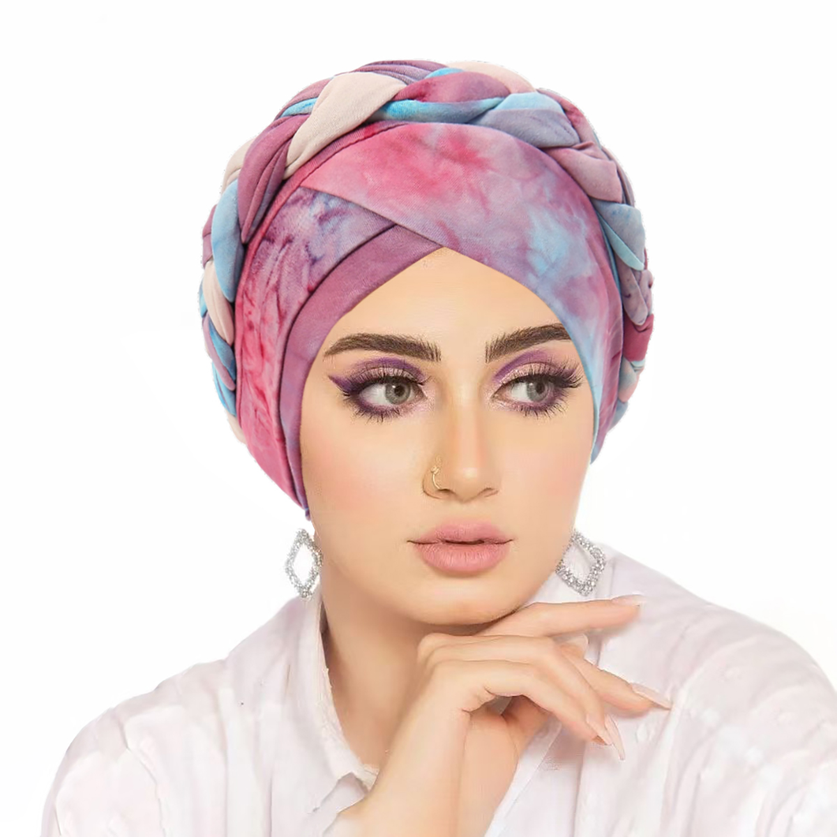 Foulard de tête pour femmes musulmanes bohême imprimé tresse Turban Bonnet Hijab casquettes intérieur Hijabs Femme Musulman arabe Wrap Turbantes