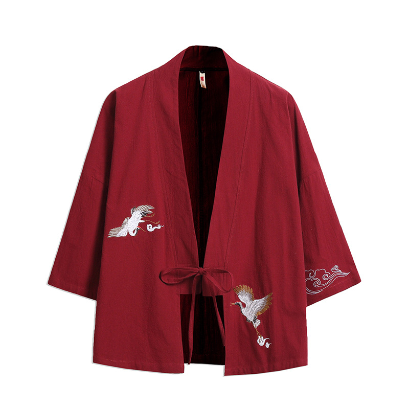 Kimono Cardigan Homme 2026 – Chemise de Mode Japonaise, Kimonos, Costume de Karaté Samouraï, Yukata, Veste Haori, Pyjama Japonais Homme FF2125