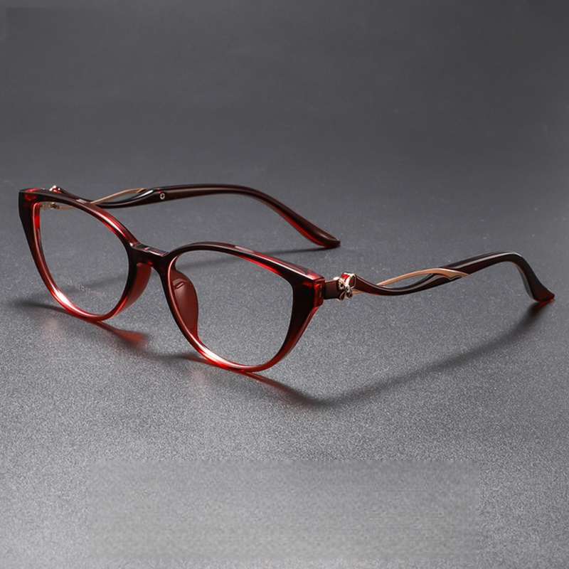 Femmes œil de chat montures de lunettes pour femmes montures en verre optique rétro rose lunettes de Prescription mode femme lunettes F6026