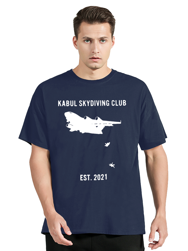 T-shirt de fitness graphique en coton unisexe, vêtements pour hommes, t-shirt Kabul Sky3/4 Club EST, Streetwear, 2021