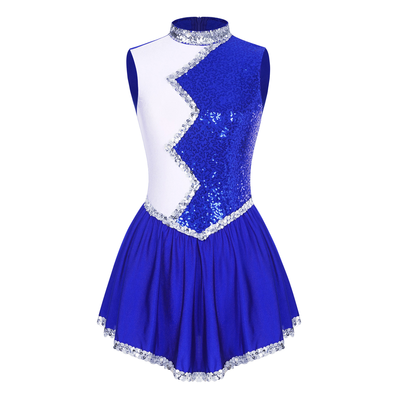 Robe de patinage artistique pour femmes, justaucorps de gymnastique, jupe Tutu de Ballet, Costume de danse, tenue de danse lyrique à paillettes brillantes