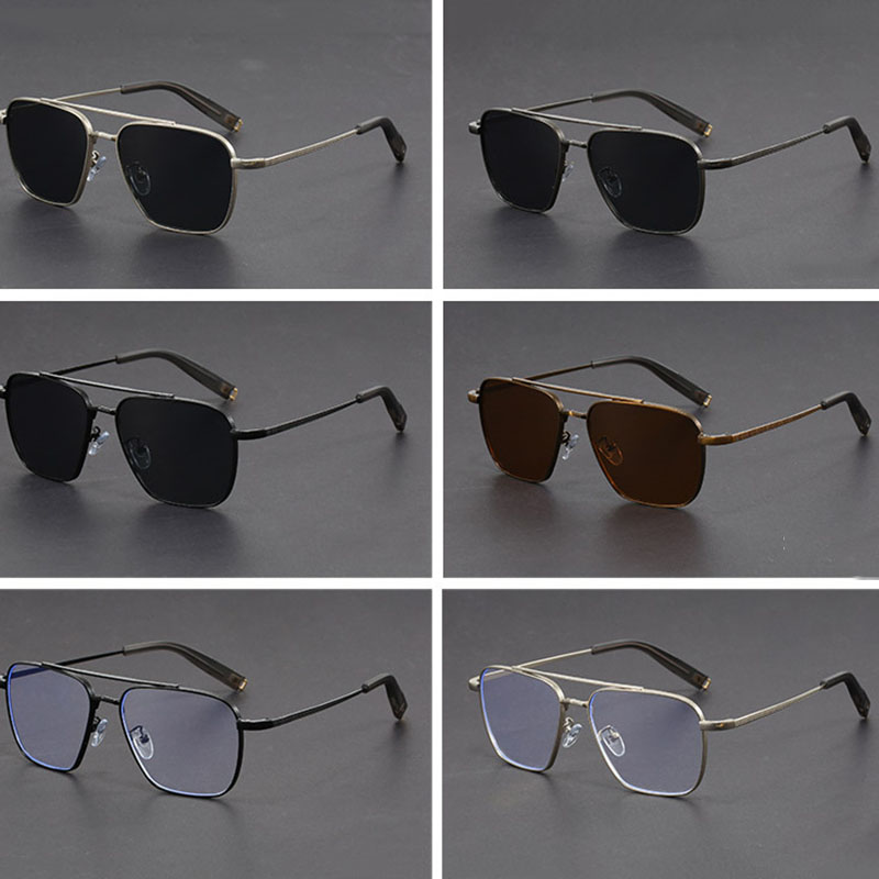 Lunettes de soleil à verres dégradés pour hommes, antidérapantes, en métal, grande monture, couleur unie, nuances d'extérieur, lunettes de conduite, nouvelle collection