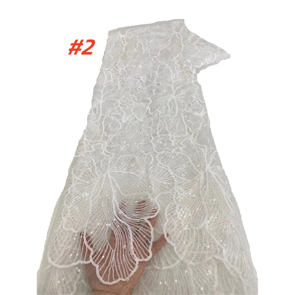 Tissu de dentelle africaine à sequins en tulle français rose 2026 – Tissu de dentelle nigérian brodé pour femmes, idéal pour les mariages et les fêtes