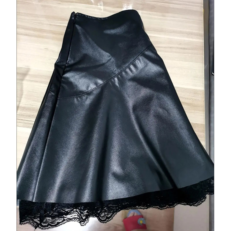 Jupe en cuir PU pour femmes, nouvelle collection, haute qualité, ligne a, taille haute, personnalité féminine, Super chaude, Sexy